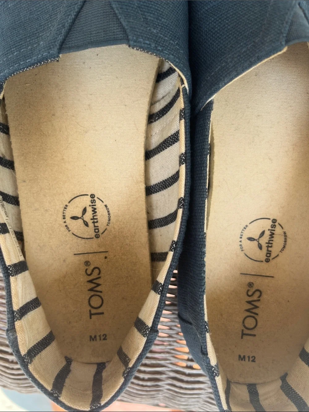 TOMS Men’s Navy Canvas Slip-On Loafers